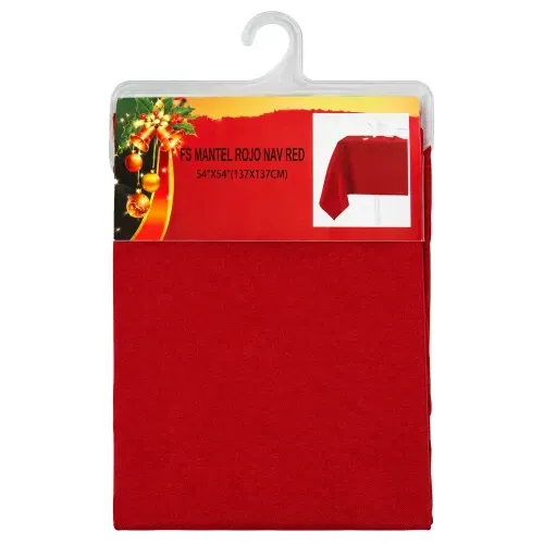 Mantel Rojo Navidad Redondo FS 137 x 137 cm PL-TC117